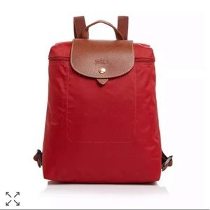 Longchamp Le Pliage Nylon Backpack - red NWT